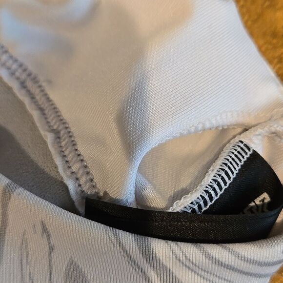 White Gray Marble Lace-Up Bralette Sports Bra Pink Victorias Secret Small Women - Picture 12 of 16